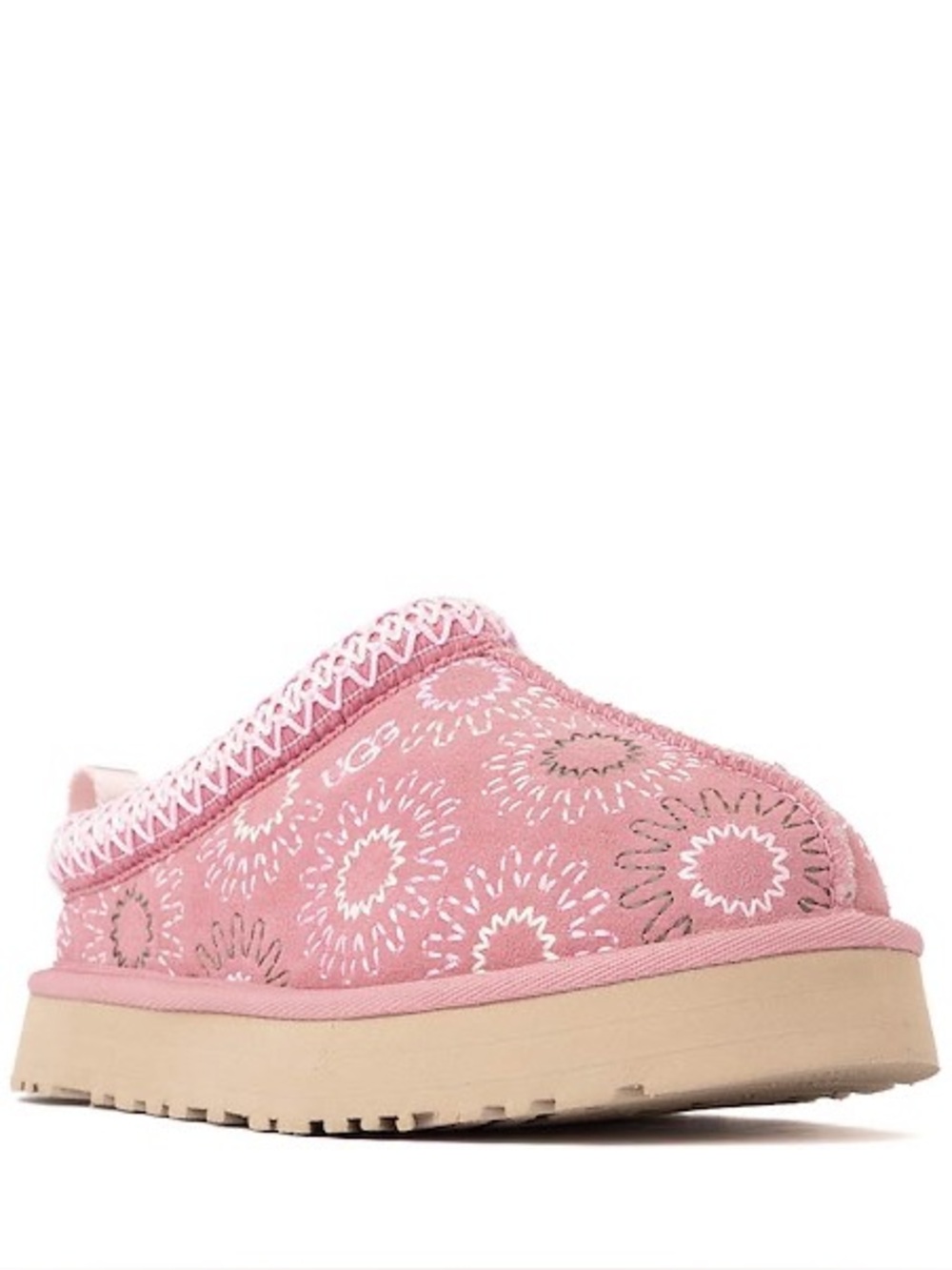 NWT! NEW IN BOX! UGG Kids’ Tazz Sun Stitch Slipper 6 M Horizon Pink
